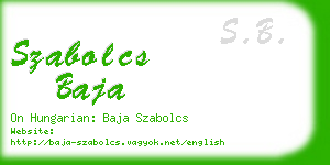 szabolcs baja business card